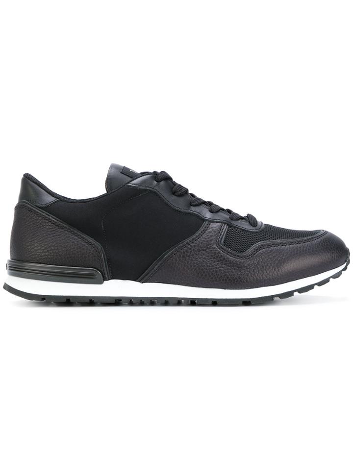 Tod's Grained Detail Lace-up Sneakers - Black