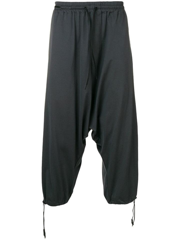 Y-3 Grey Drop Crotch Trousers