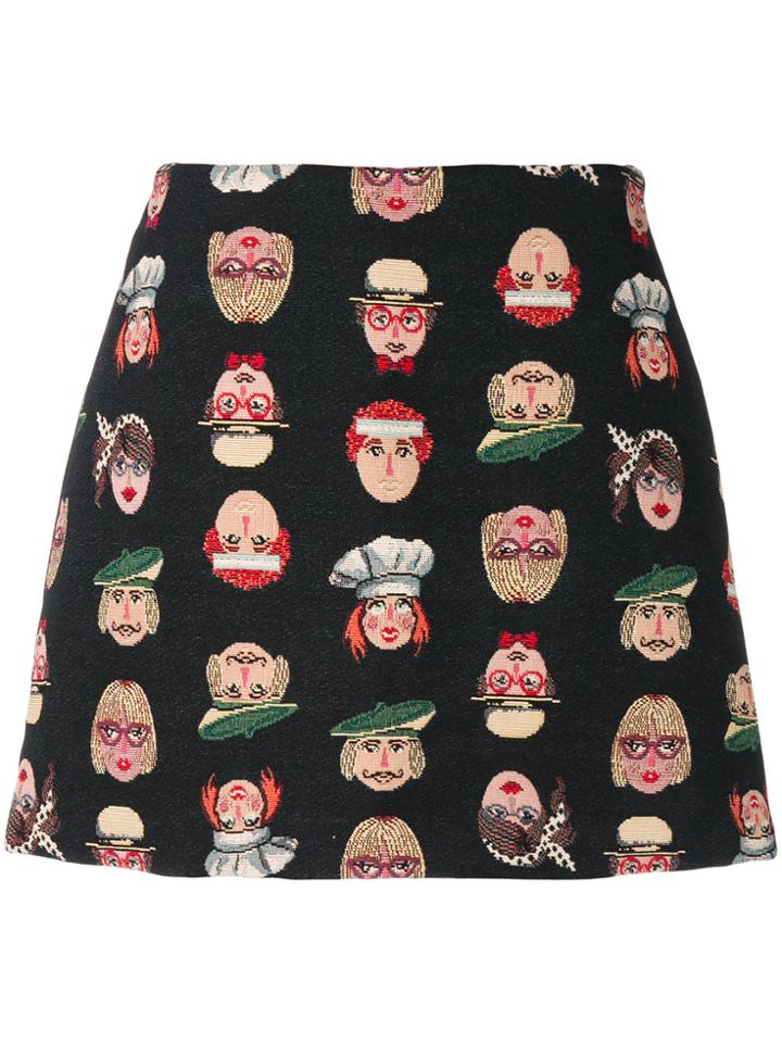 Ultràchic Teacher Face Skirt - Black