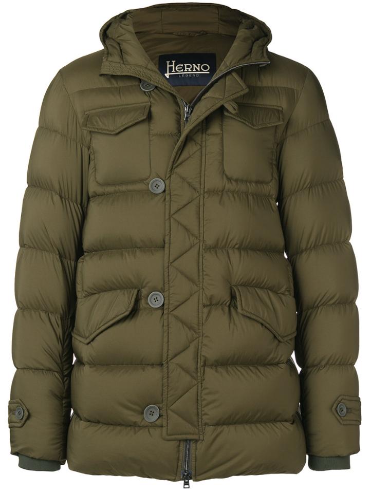 Herno Short Padded Coat - Green