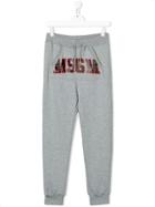 Msgm Kids Teen Kangaroo Sweat Pants - Grey