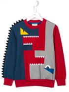 Fendi Kids Ff Monster Sweatshirt, Boy's, Size: 12 Yrs, Red