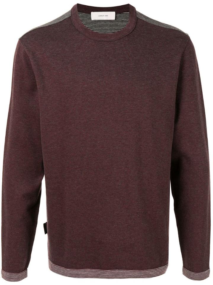 Cerruti 1881 Two Tone Sweater - Red