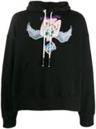 Palm Angels Graphic Print Hoodie - Black