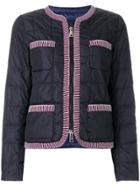 Fay Quilted Cropped Jacket - Blue