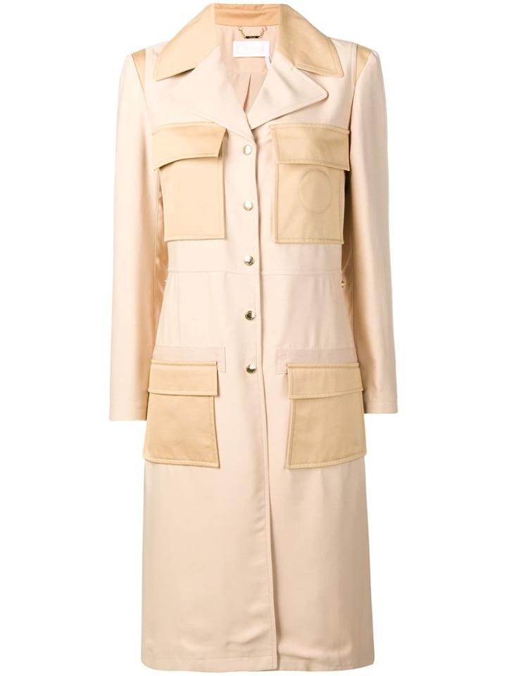 Chloé Front Flap Pockets Coat - Neutrals