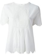 Vanessa Bruno Athé Scalloped Embroidered Blouse