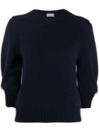 Mrz Crew-neck Knitted Top - Blue