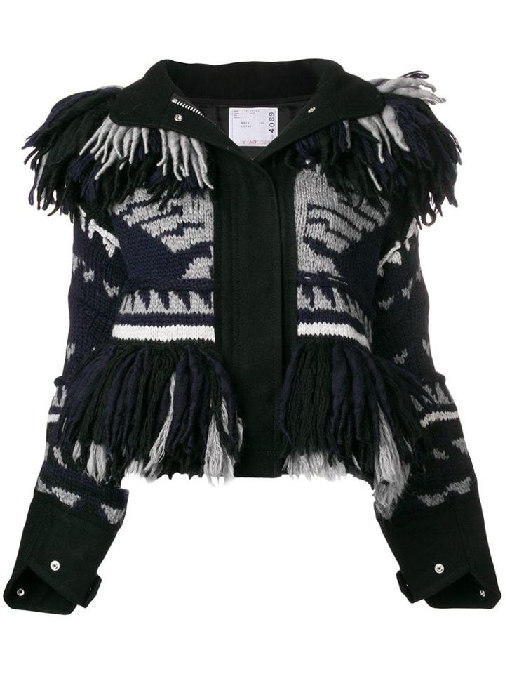 Sacai Sacai 18214089 202 Wool - Black