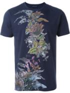 Etro Plant Print T-shirt, Men's, Size: L, Blue, Cotton