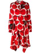 Stella Mccartney - Asymmetric Printed Dress - Women - Silk - 42, Women's, Red, Silk