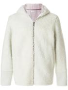 Thom Browne Deerskin Stripe Dyed Shearling Jacket - White