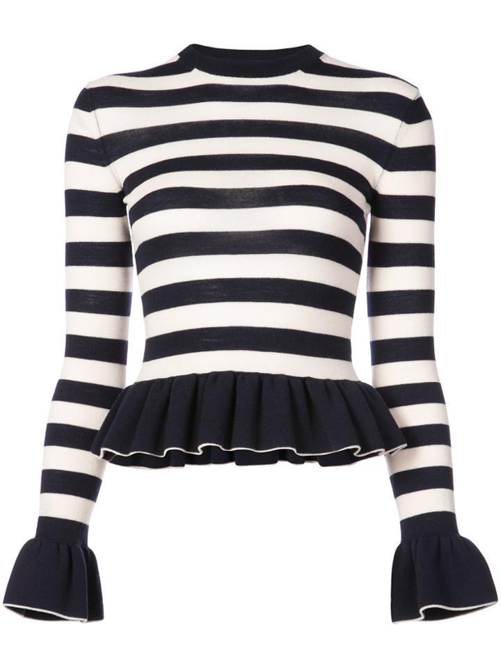 Khaite Claudia Striped Sweater - Blue
