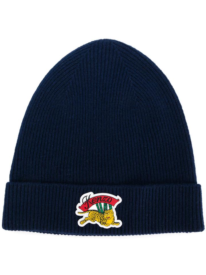 Kenzo Jumping Tiger Beanie - Blue