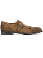 Doucal's Buckled Monk Shoes - Brown