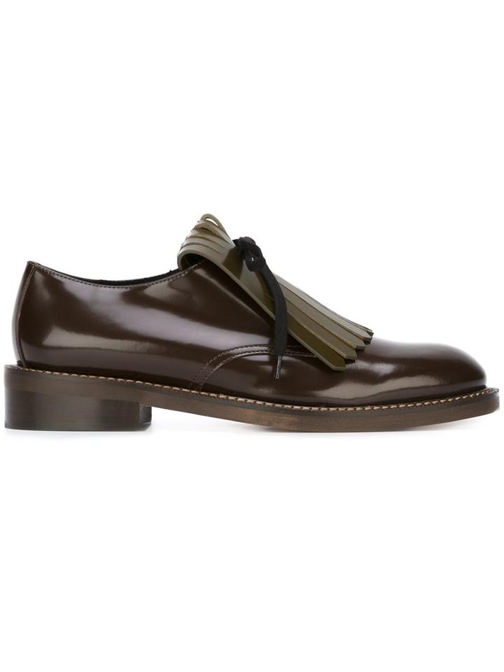 Marni Fringed Lace-up Derby Shoes