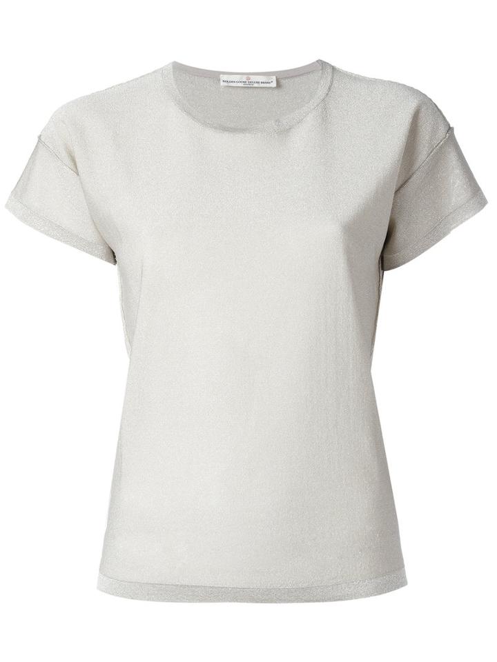 Golden Goose Deluxe Brand - Glitter T-shirt - Women - Polyester/viscose - S, Nude/neutrals, Polyester/viscose