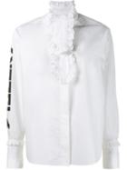 Ashley Williams Ruffle Detail Shirt, Women's, Size: 10, White, Cotton