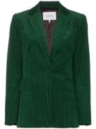 Frame Denim Fitted Corduroy Cotton-blend Jacket - Green