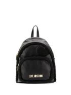 Love Moschino Shearling Trim Backpack - Black