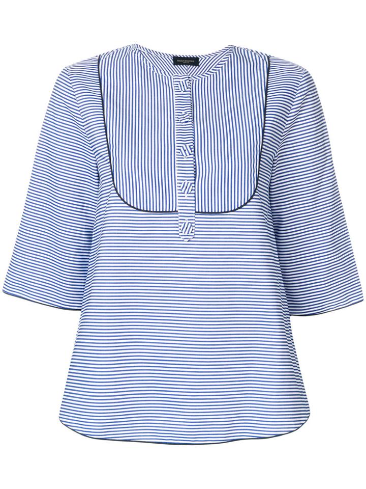 Piazza Sempione Striped Blouse - White