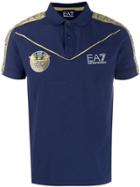 Ea7 Emporio Armani Sports Style Polo Top - Blue