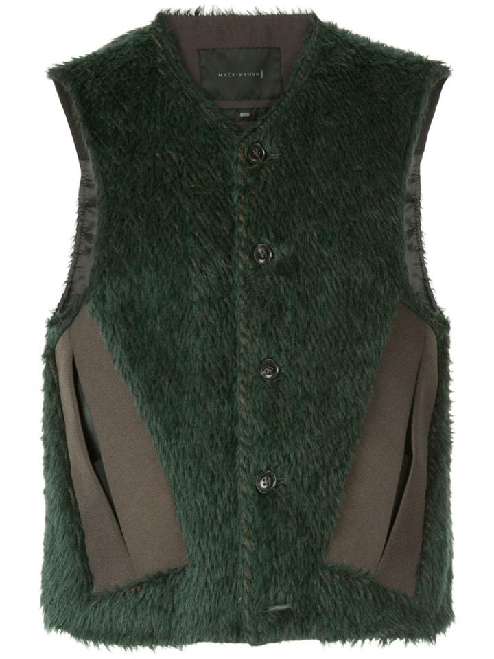 Mackintosh 0003 Textured Waistcoat - Green