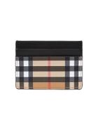 Burberry Check Print Leather Cardholder - Nude & Neutrals