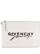 Givenchy Embroidered Logo Clutch - White