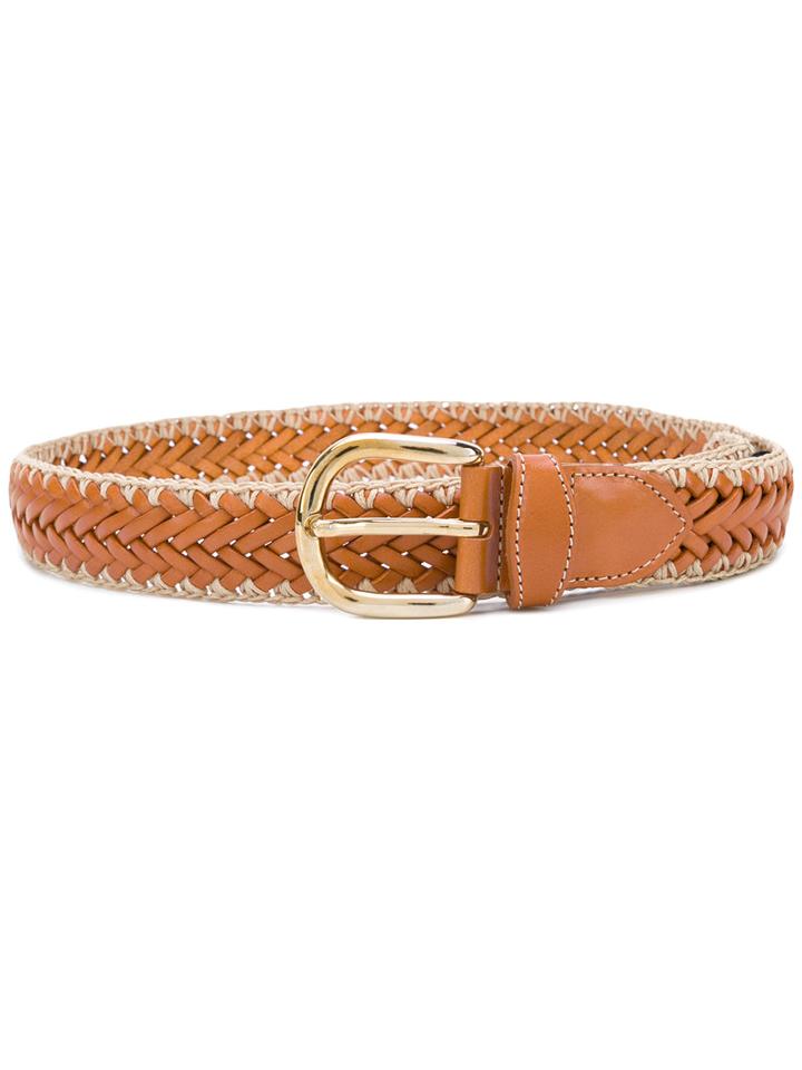 A.p.c. - Interlaced Belt - Women - Calf Leather - 85, Women's, Nude/neutrals, Calf Leather