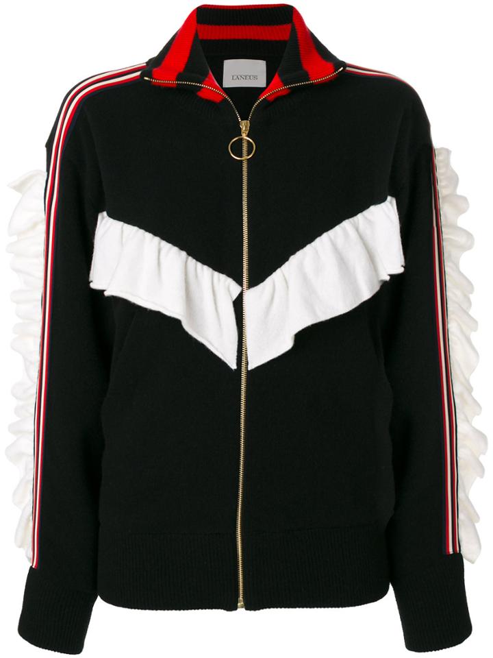 Laneus Zipped Cardigan - Black