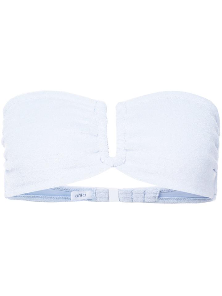 Onia Genevieve Bandeau Bikini Top - Blue