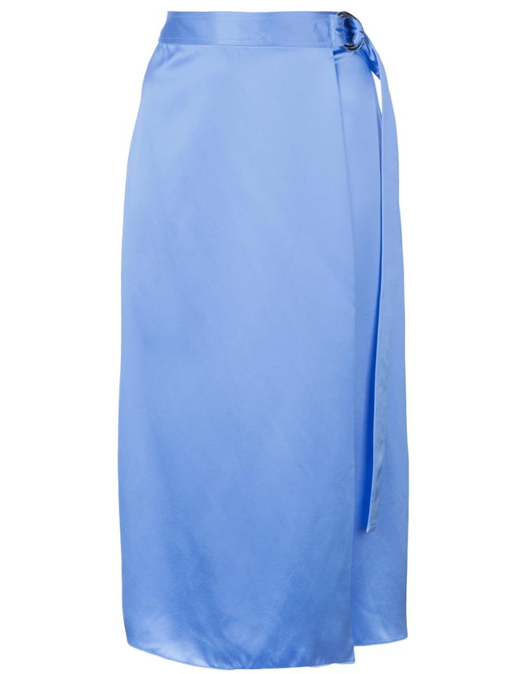 Dion Lee Satin Tie Skirt - Blue