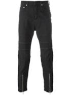 Neil Barrett Skinny Leg Biker Jeans, Men's, Size: 30, Black, Cotton/polyester/spandex/elastane