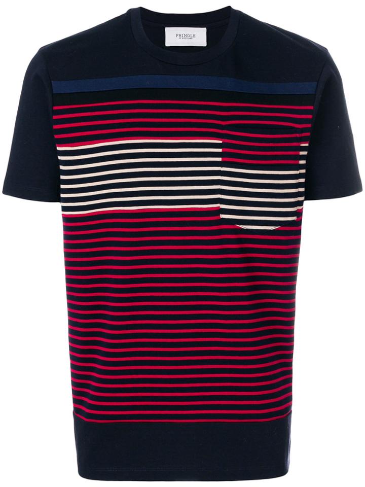 Pringle Of Scotland Multi-stripe T-shirt - Blue