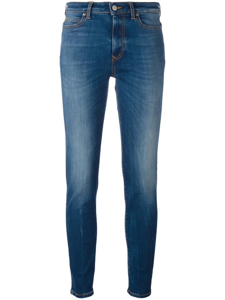 Vivienne Westwood Anglomania Skinny Cropped Jeans, Women's, Size: 27, Blue, Cotton/polyamide/spandex/elastane