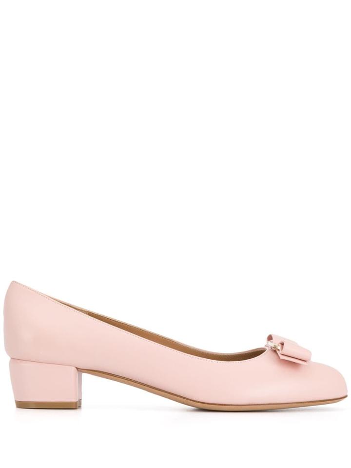 Salvatore Ferragamo Bow Detailed Pumps - Pink