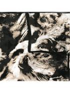 Roberto Cavalli Lion Print Scarf, Women's, Black, Silk