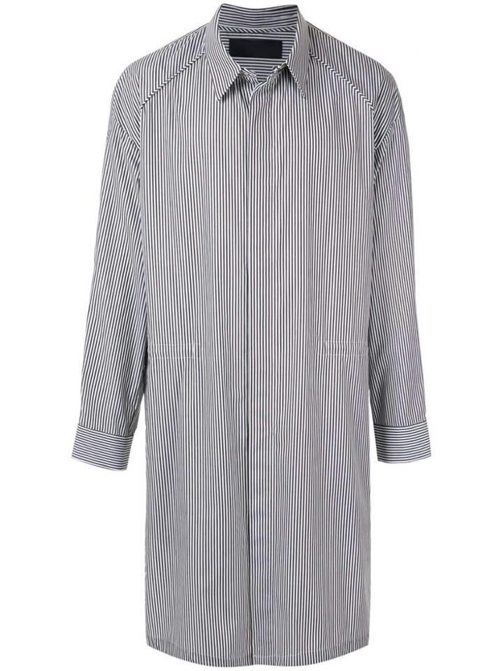 Juun.j Long Shirt Jacket - White