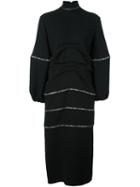 J.w.anderson Zipped Detail Dress, Women's, Size: 6, Black, Triacetate/acetate/polyester/silk