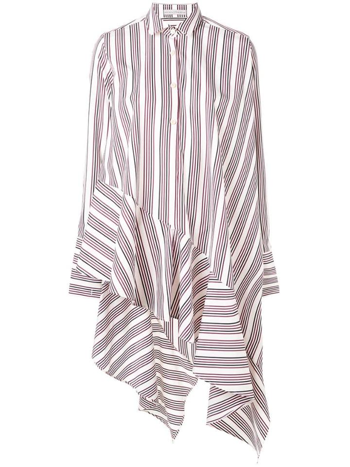 Palmer / Harding Striped Asymmetric Shirt - Neutrals