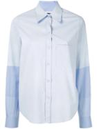 Mm6 Maison Margiela - Fine Striped Shirt - Women - Cotton - 44, Blue, Cotton