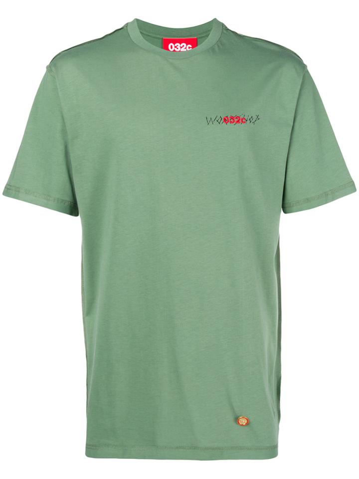 032c Logo Embroidered T-shirt - Green