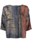 Raquel Allegra Tie-dye Flared Top - Grey