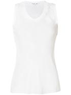 Helmut Lang Sheer Distressed Tank Top - White