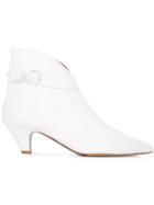 Tabitha Simmons Tie Detail Ankle Boots - White