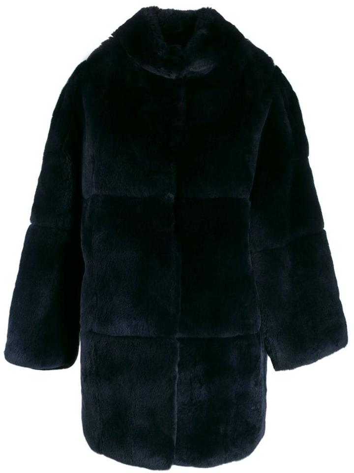 S.w.o.r.d 6.6.44 Quilted Button-up Coat - Blue