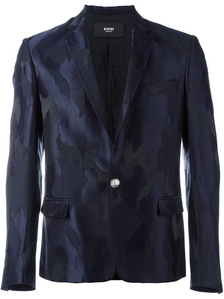 Versus Camouflage Texture Blazer