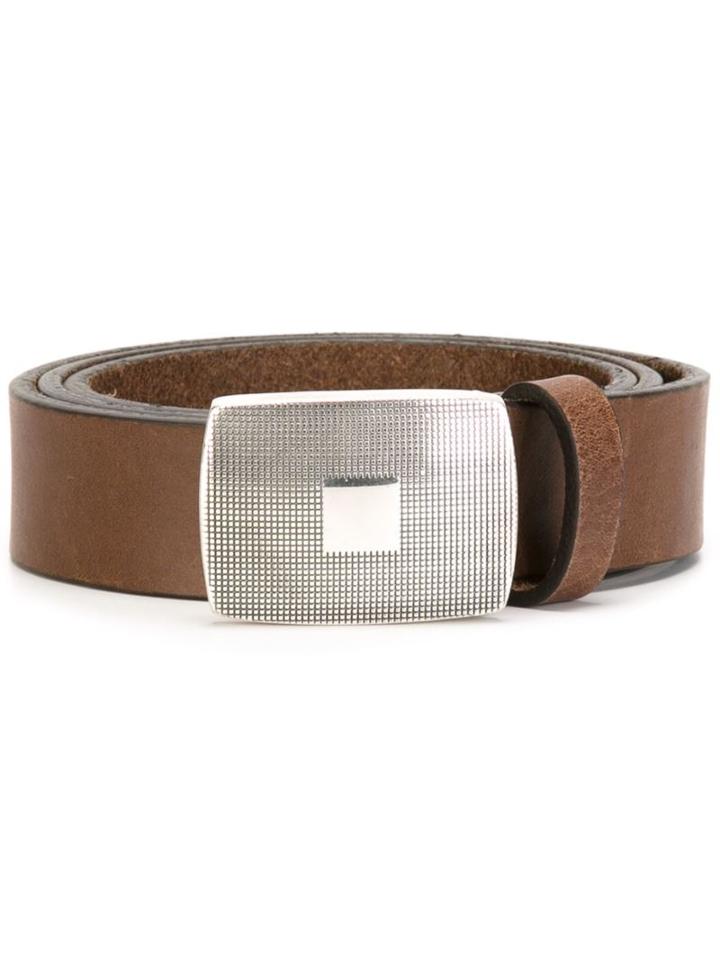 Eleventy Buckled Belt, Men's, Size: 95, Brown, Calf Leather