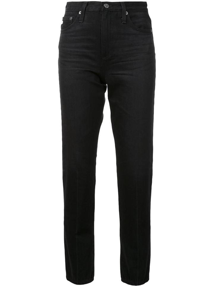 Ag Jeans Cropped Skinny Jeans, Women's, Size: 30, Black, Cotton/polyester
